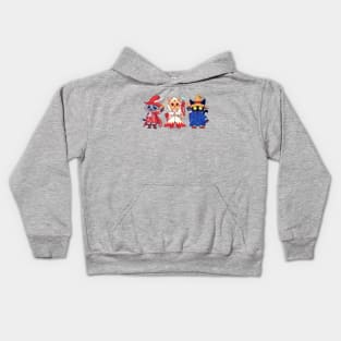 Red White Black Cat Mages Kids Hoodie